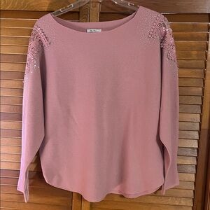 Vila Milano Blush Embellished Sweater size Large